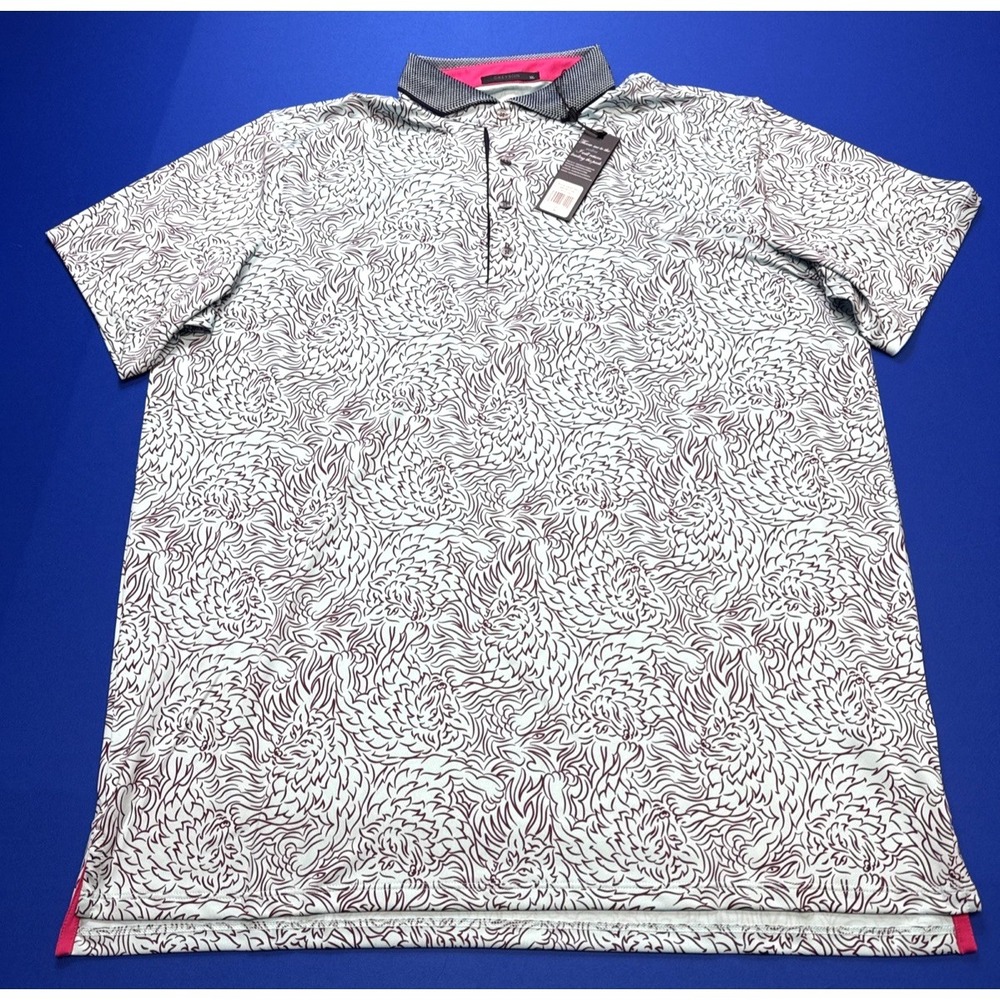 Greyson Den of Thieves Short Sleeve Polo Shirts Men XL Skystone Wicking Stretch